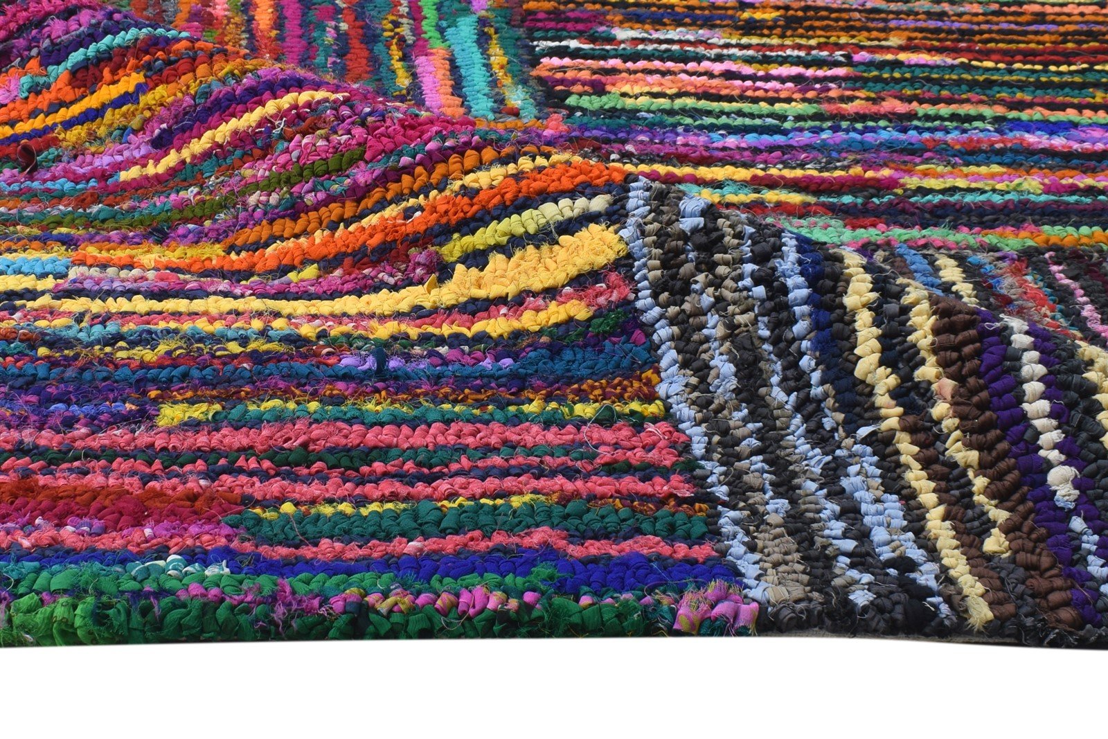 Hand Tufted Colorful Cotton Polyester Rug 5X8 Modern Bohemian Geometric Room Size 7865131991189