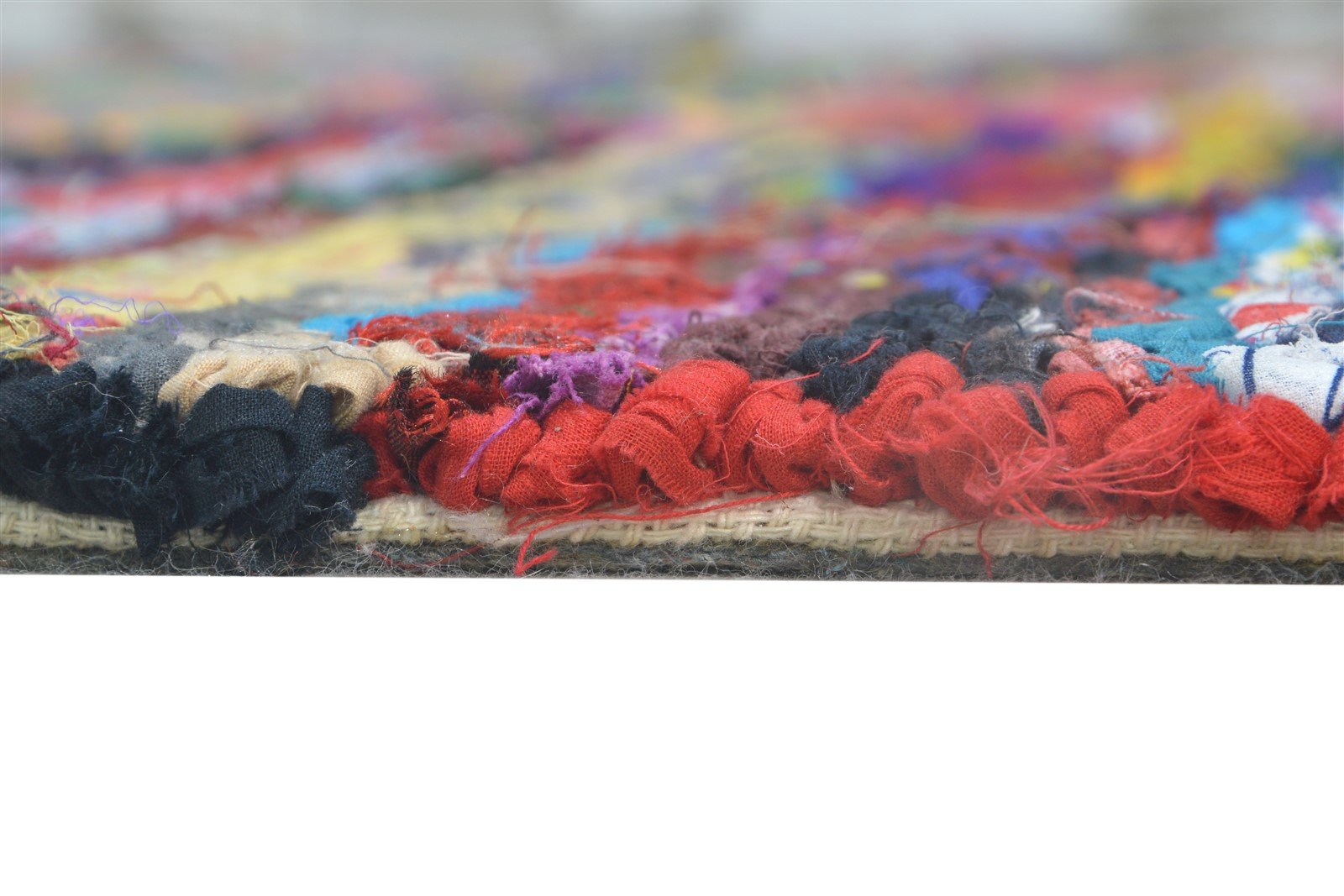 Hand Tufted Colorful Cotton Polyester Rug 5X8 Modern Bohemian Striped Room Size 7865129468053