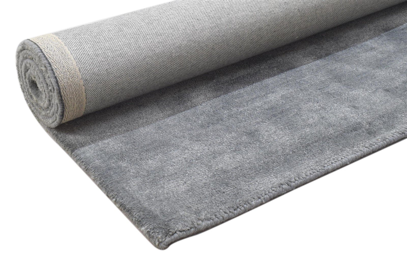 Hand Tufted Dark Grey Wool Rug 3X5 Modern Scandinavian Solid Room Size Carpet 7864142790805
