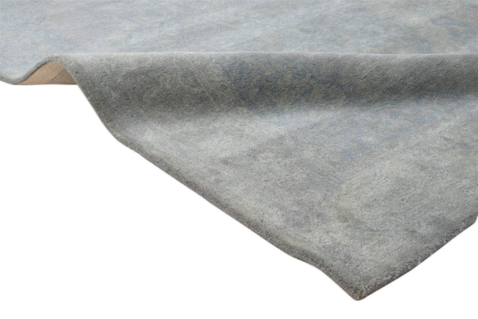 Hand Tufted Dark Grey Wool Rug 5X8 Persian Heriz-Indian Oriental Room Size 7864093802645