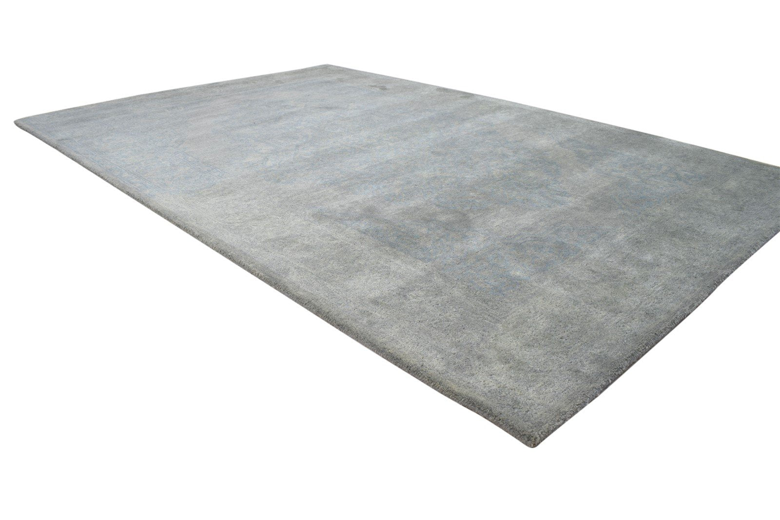 Hand Tufted Dark Grey Wool Rug 5X8 Persian Heriz-Indian Oriental Room Size 7864093802645