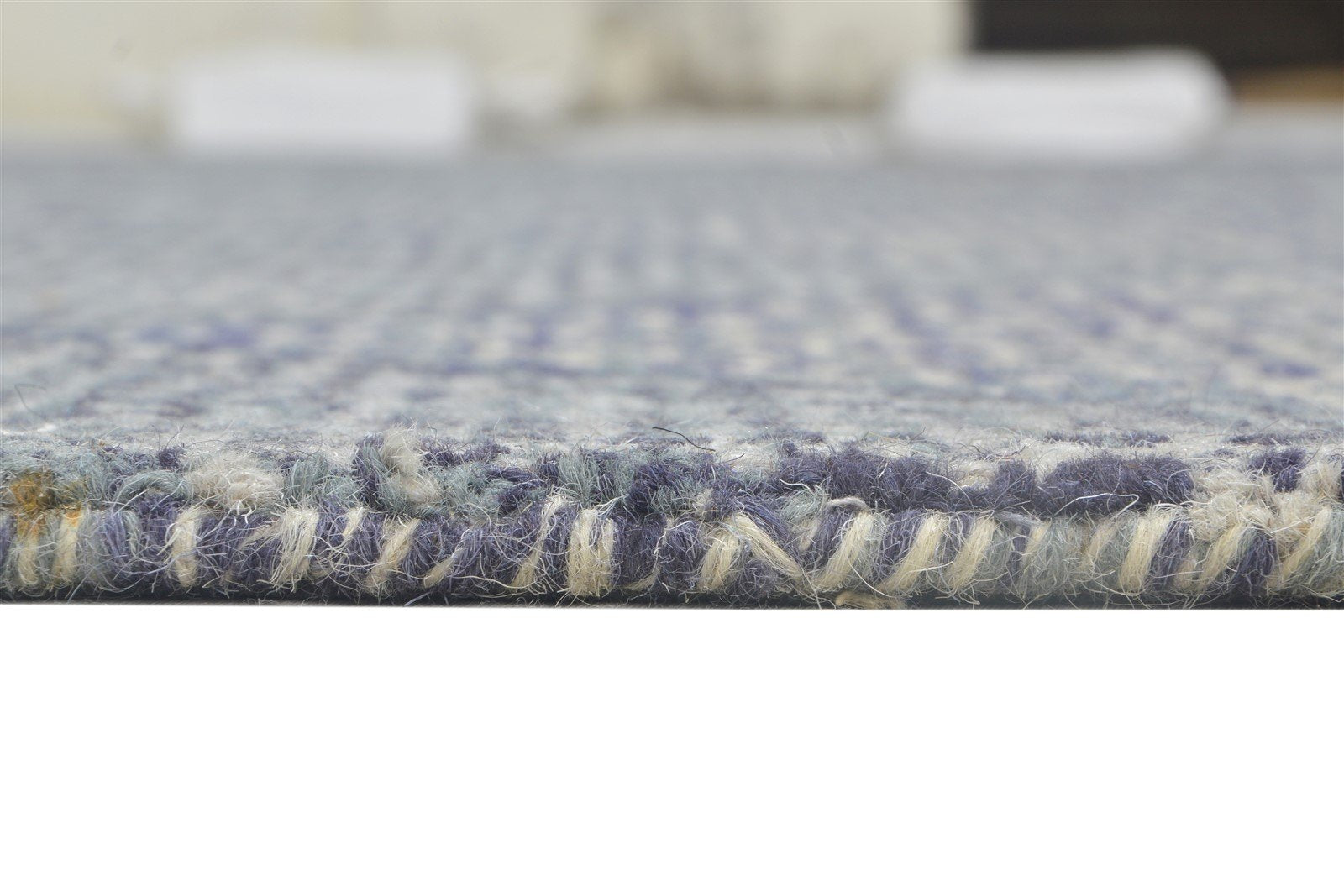 Hand Tufted Dark Grey Wool Rug 8X11 Modern Scandinavian Geometric Large Carpet 7864142168213