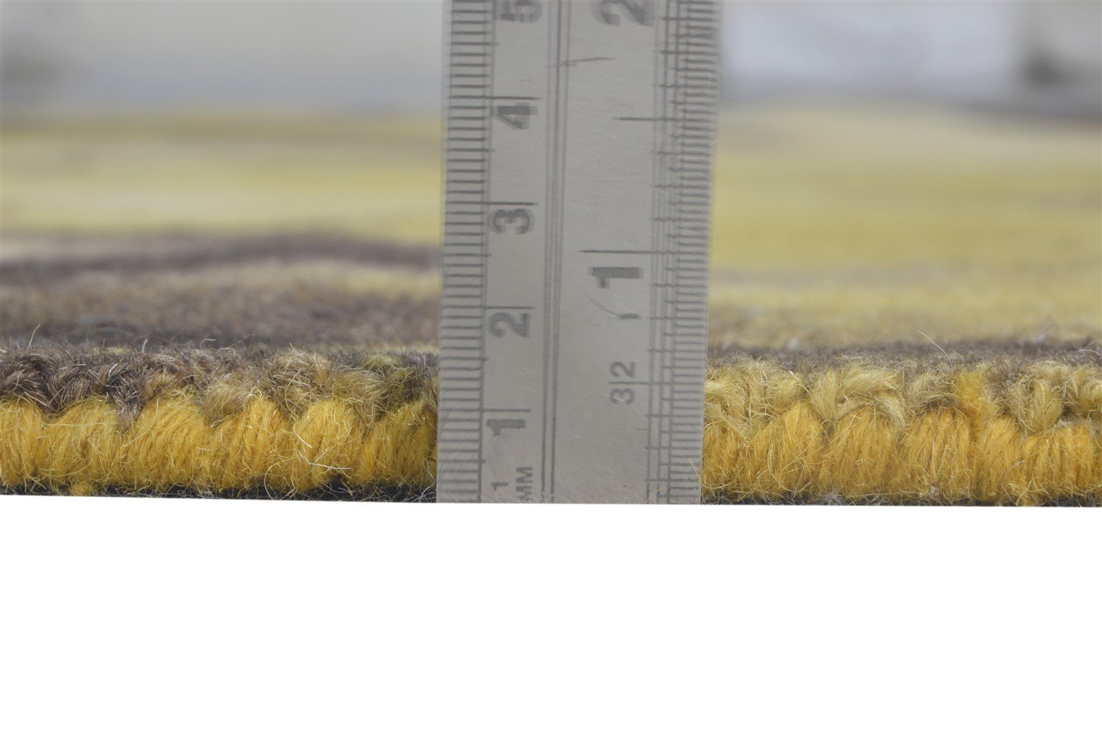 Hand Tufted Gold Wool Rug 5' X 8' Modern Shibori Tie Dye Room Size Carpet 7865200148629
