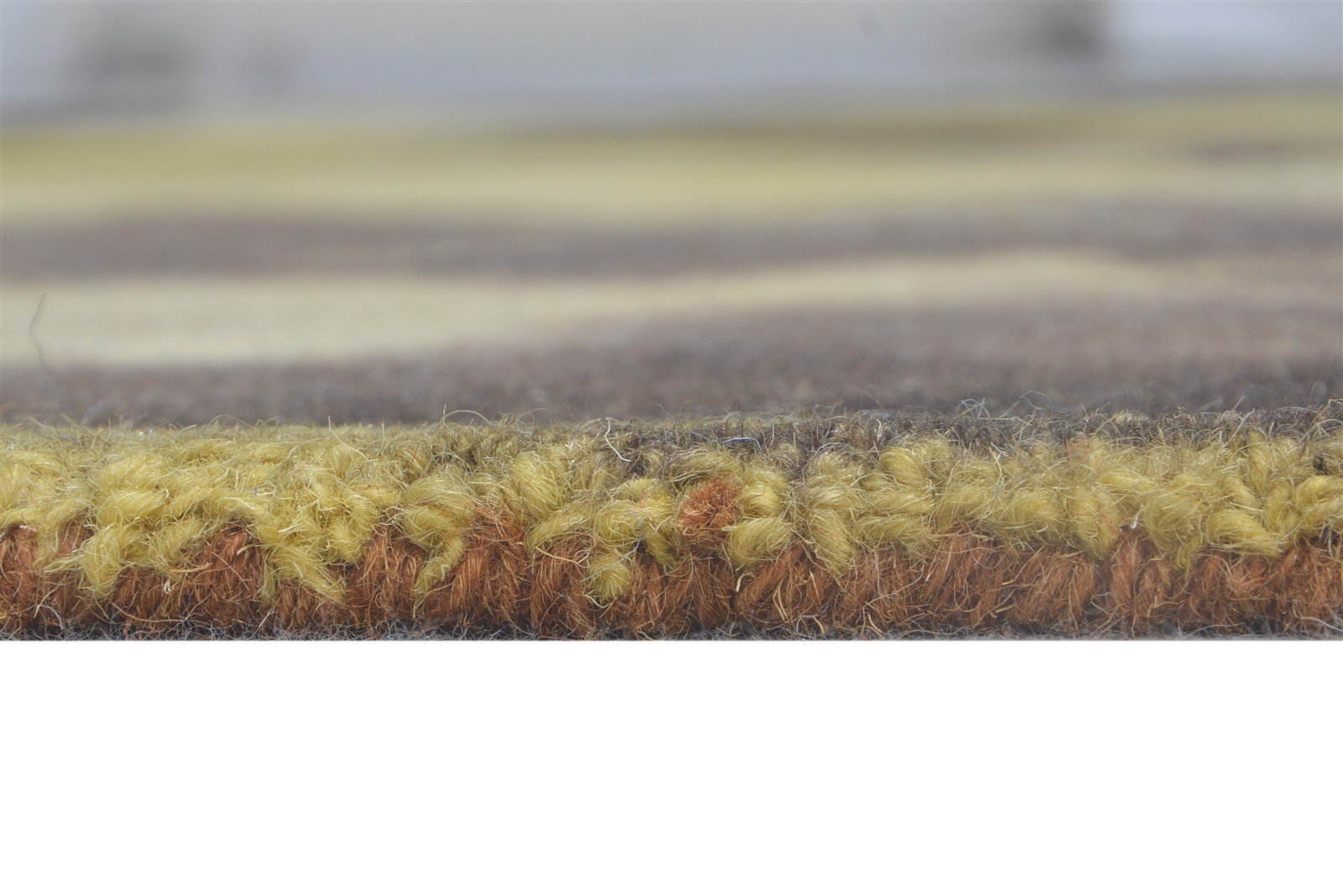 Hand Tufted Gold Wool Rug 5' X 8' Modern Shibori Tie Dye Room Size Carpet 7865200935061