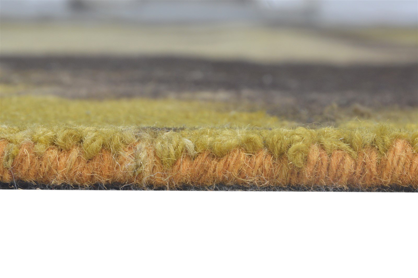 Hand Tufted Gold Wool Rug 5' X 8' Modern Shibori Tie Dye Room Size Carpet 7865201787029