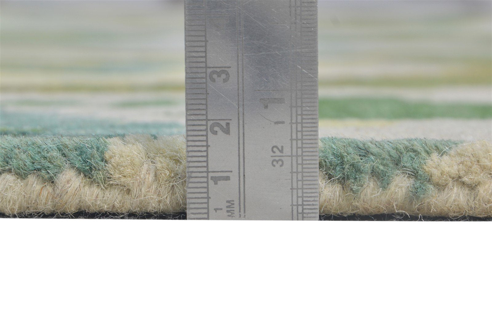 Hand Tufted Green Wool Rug 5' X 8' Modern European Ikat Room Size Carpet 7865176162453