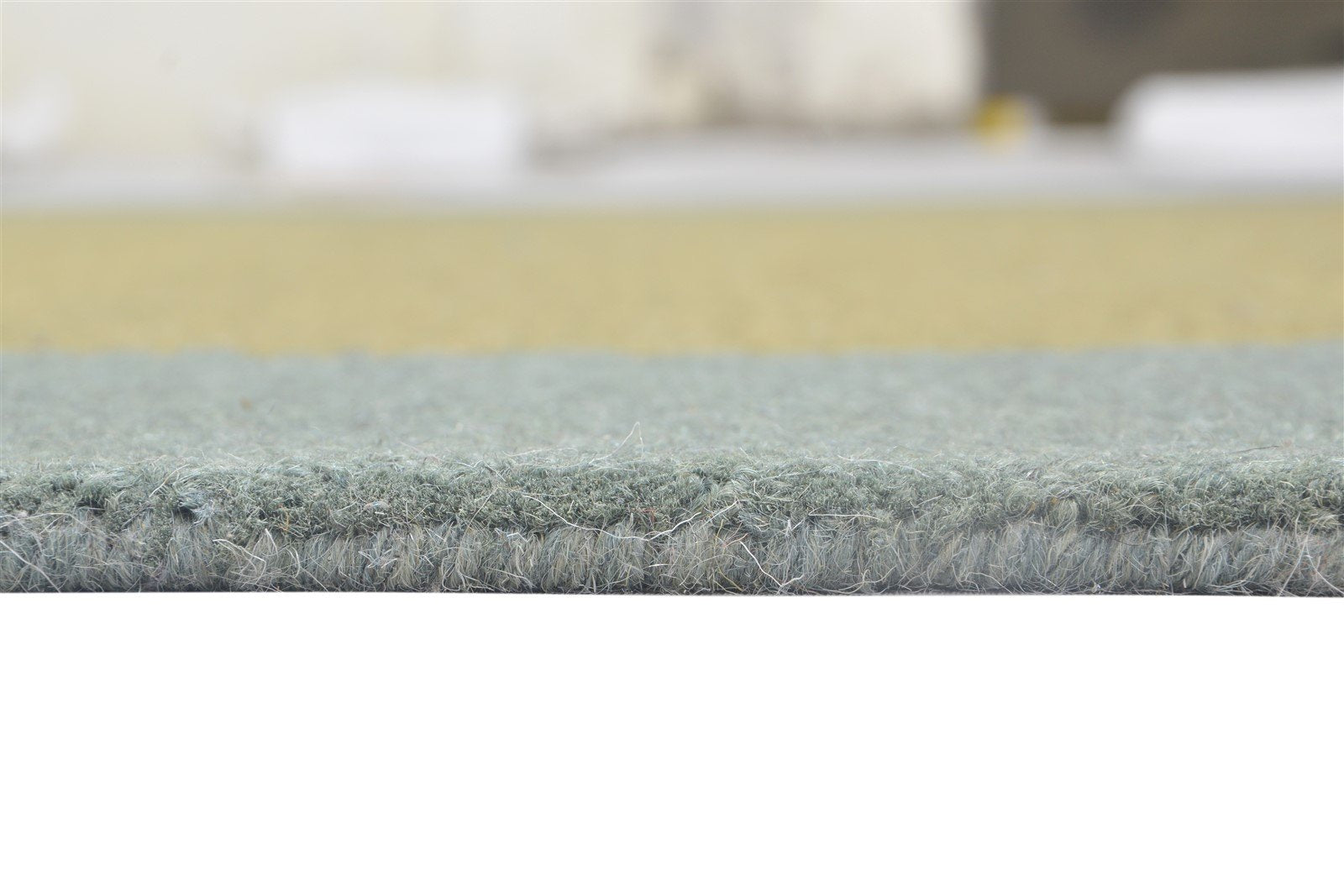 Hand Tufted Green Wool Rug 5' X 8' Modern Scandinavian Bordered Room Size Carpet 7864095768725