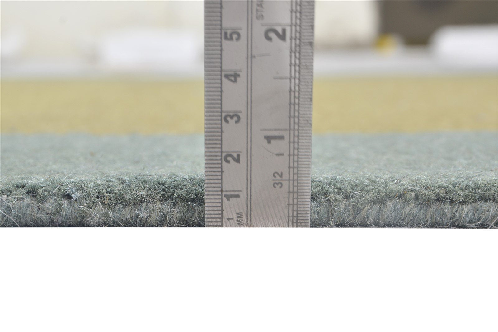 Hand Tufted Green Wool Rug 5' X 8' Modern Scandinavian Bordered Room Size Carpet 7864095768725