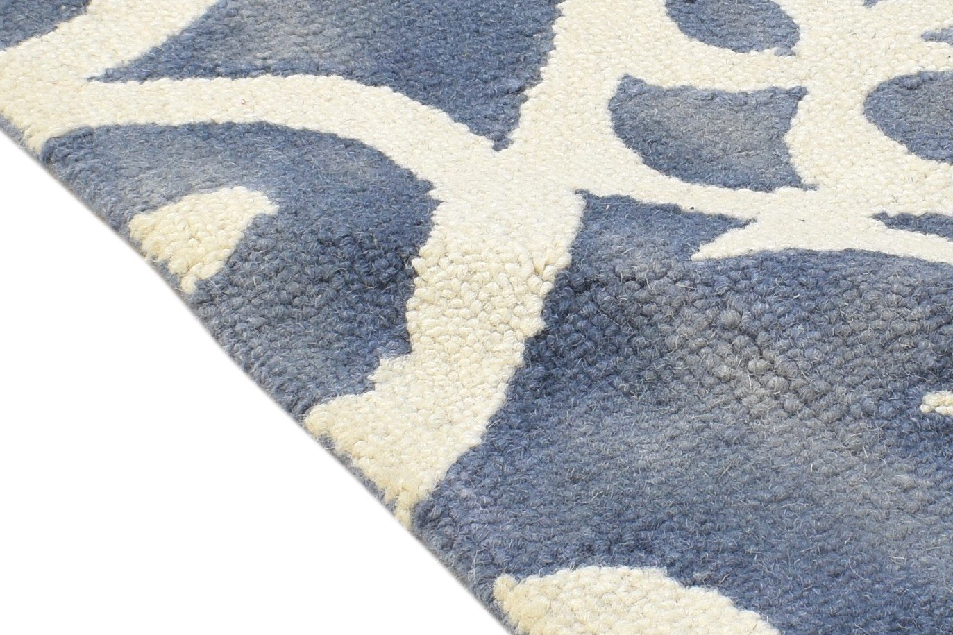 Hand Tufted Grey Wool Rug 2' X 2' Modern Moroccan Floral Small Carpet 7864128929941