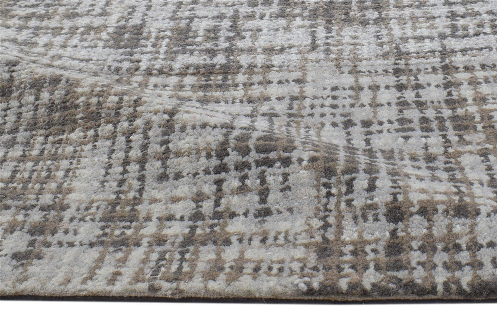 Hand Tufted Grey Wool Rug 2' X 3' Modern Scandinavian Geometric Small Carpet 7864141676693
