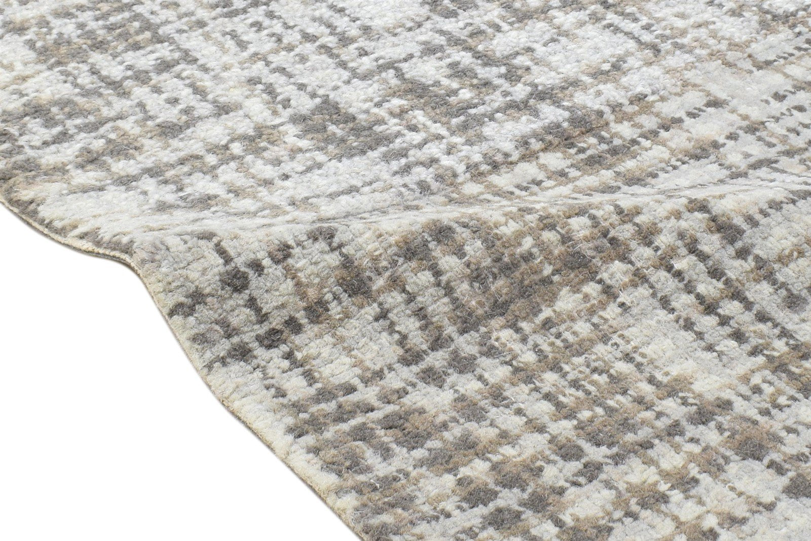 Hand Tufted Grey Wool Rug 2' X 3' Modern Scandinavian Geometric Small Carpet 7864141676693