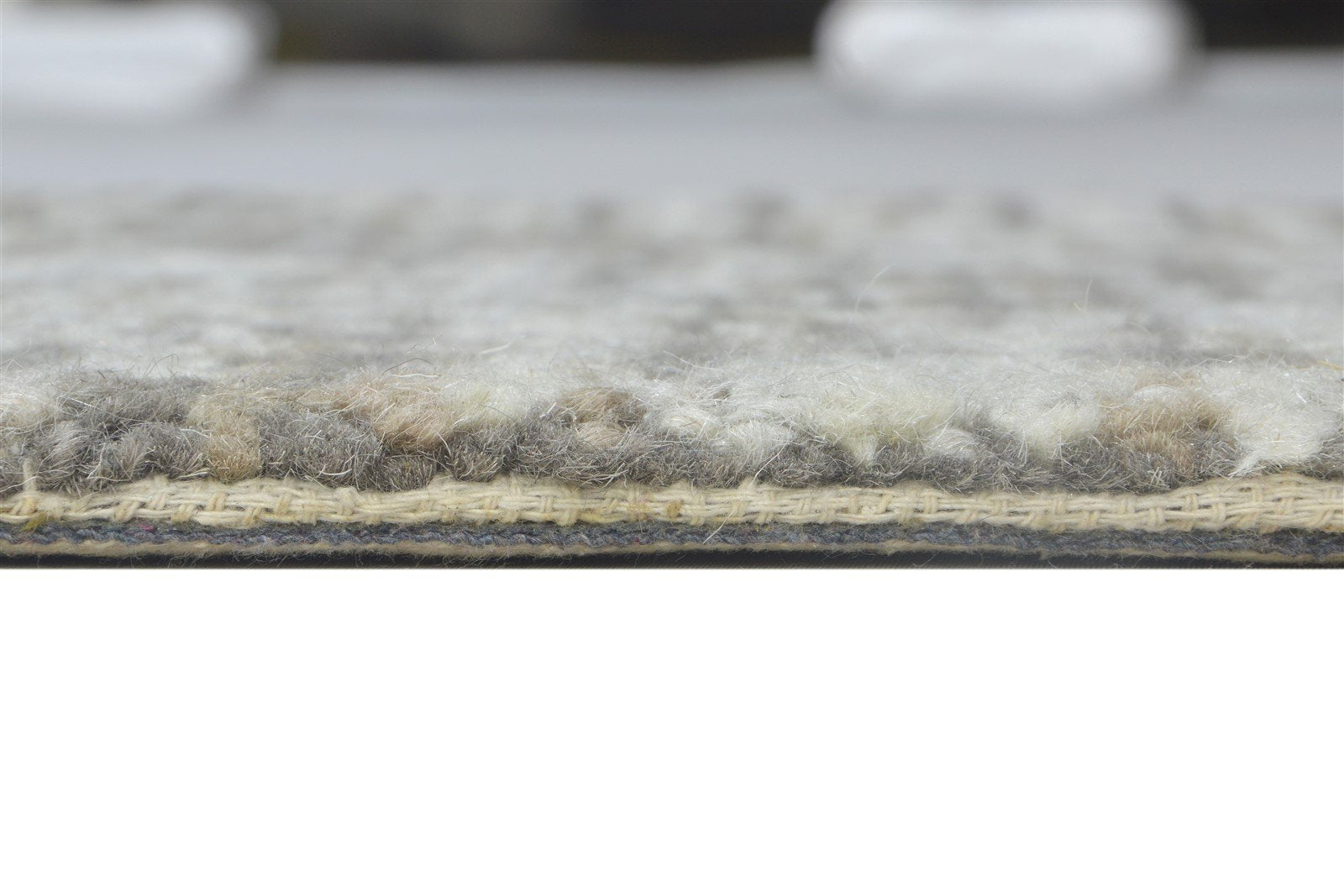 Hand Tufted Grey Wool Rug 2' X 3' Modern Scandinavian Geometric Small Carpet 7864141676693