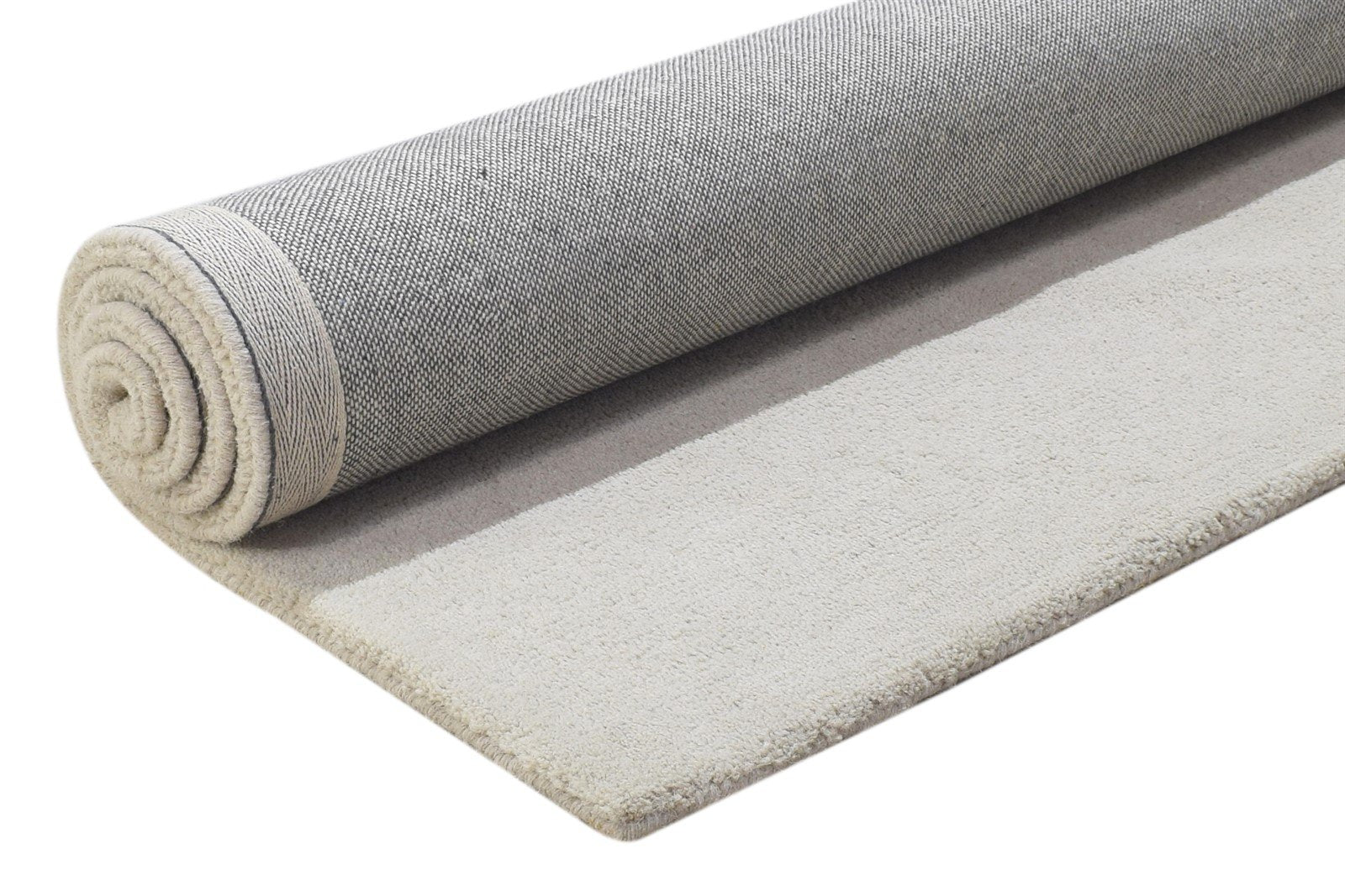 Hand Tufted Grey Wool Rug 3' X 5' Modern Scandinavian Solid Room Size Carpet 7864309710997