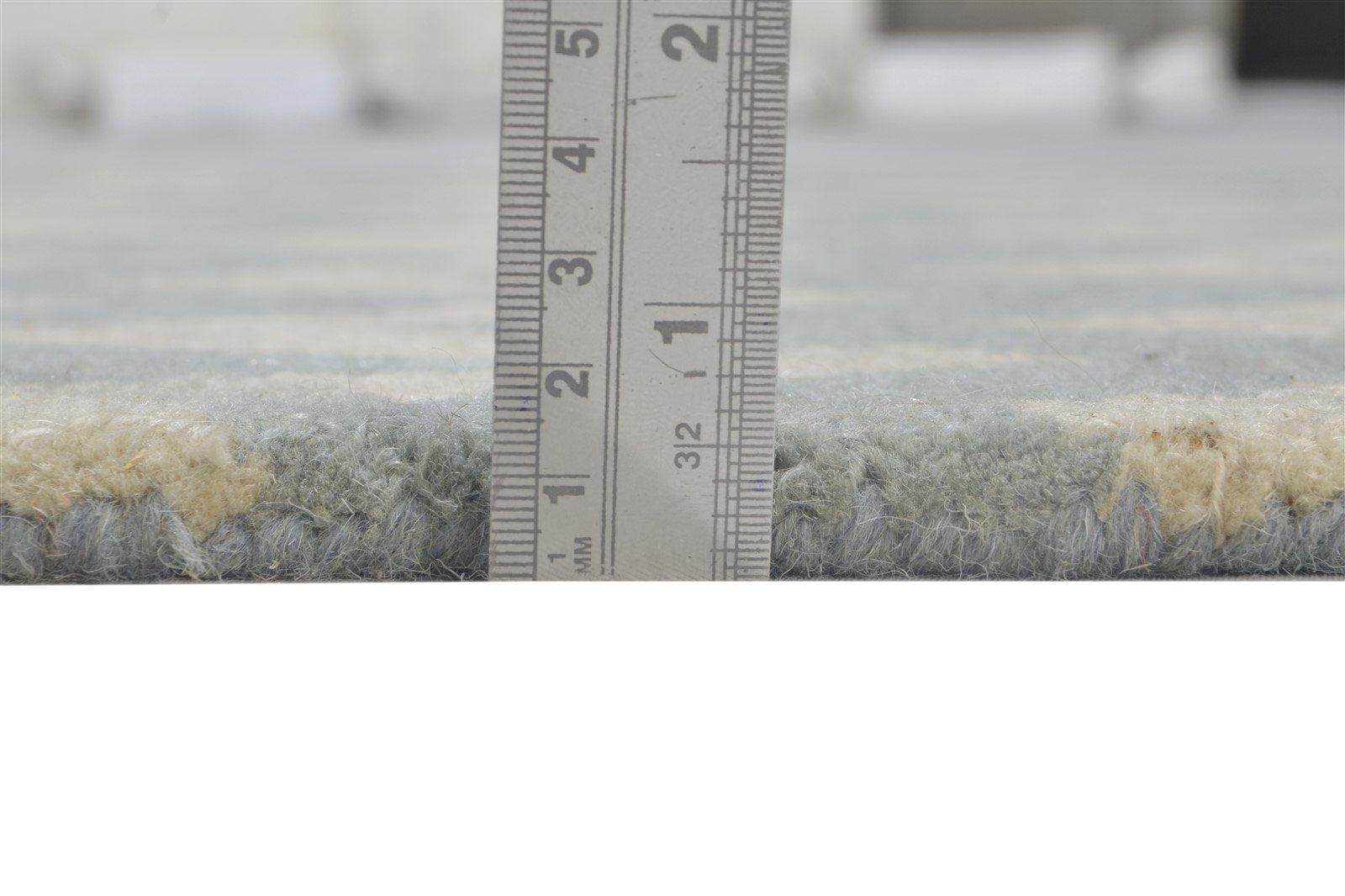 Hand Tufted Grey Wool Rug 4' X 6' Modern Scandinavian Chevron Room Size Carpet 7864308367509