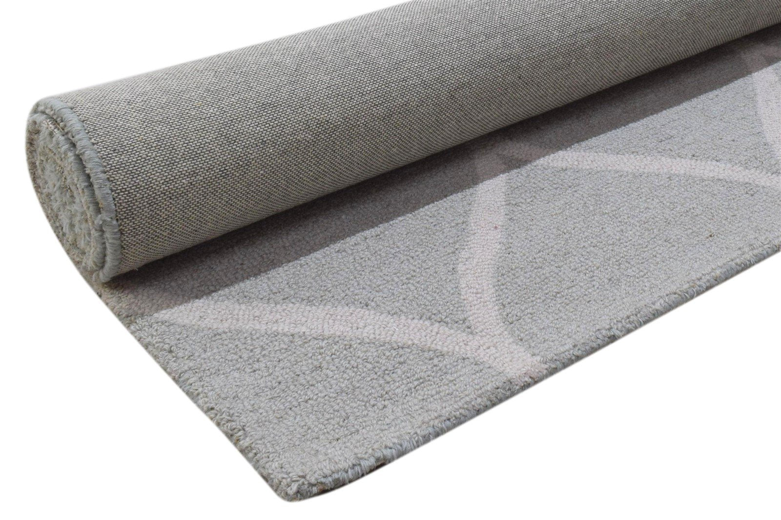 Hand Tufted Grey Wool Rug 5' X 7' Modern Moroccan Trellis Room Size Carpet 7860706017429