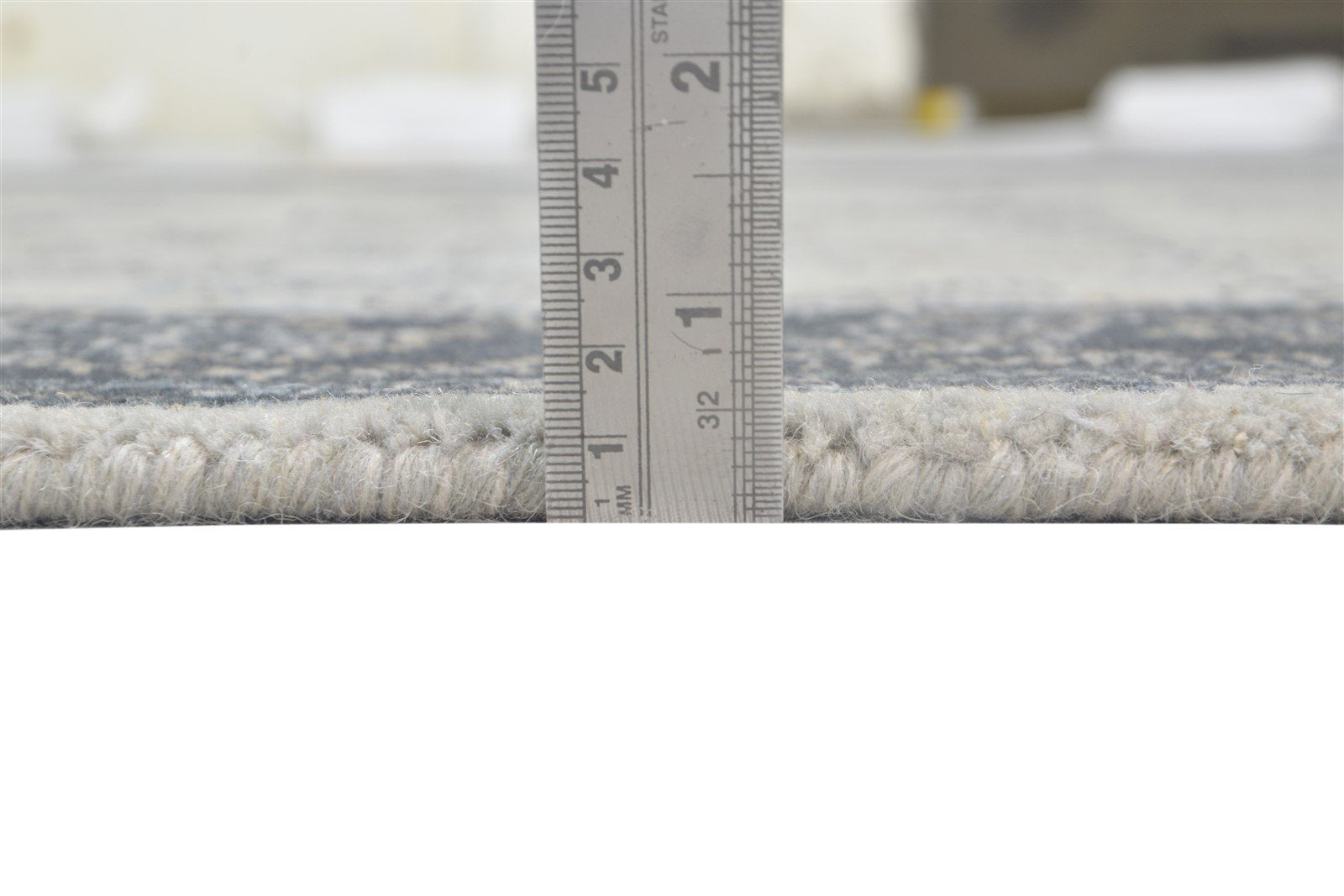 Hand Tufted Grey Wool Rug 5' X 8' Erased Oushak Oriental Room Size Carpet 7864095211669