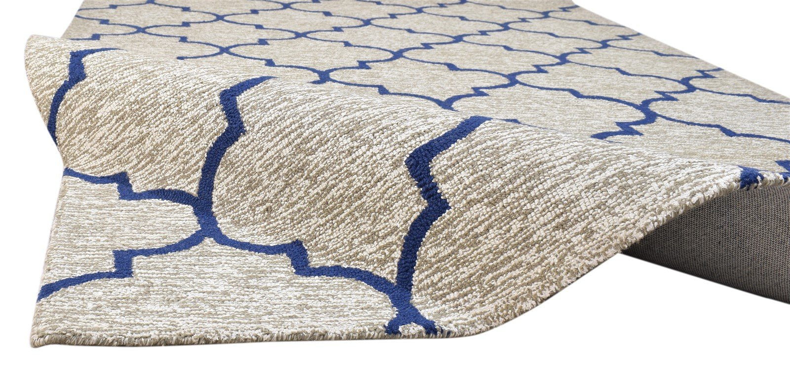 Hand Tufted Grey Wool Rug 5' X 8' Modern Moroccan Trellis Room Size Carpet 7860685897877