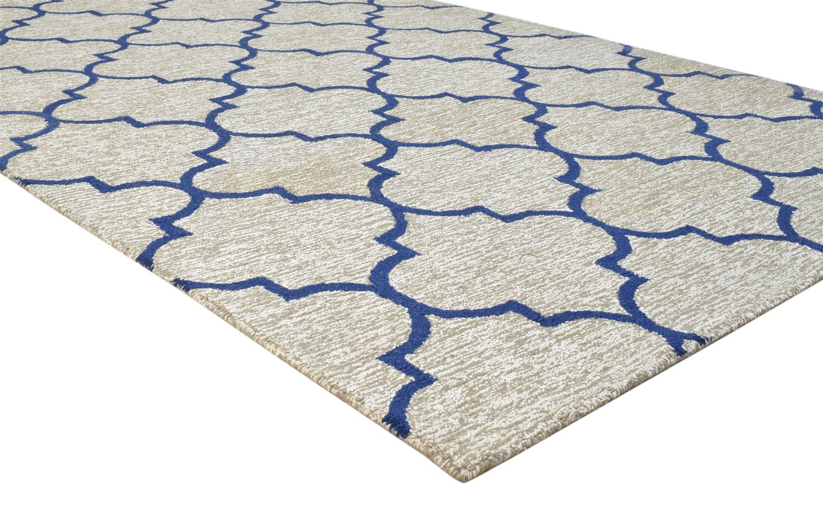 Hand Tufted Grey Wool Rug 5' X 8' Modern Moroccan Trellis Room Size Carpet 7860685897877