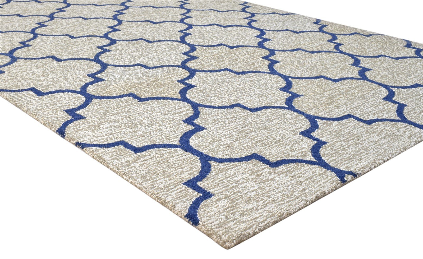 Hand Tufted Grey Wool Rug 5' X 8' Modern Moroccan Trellis Room Size Carpet 7860685897877