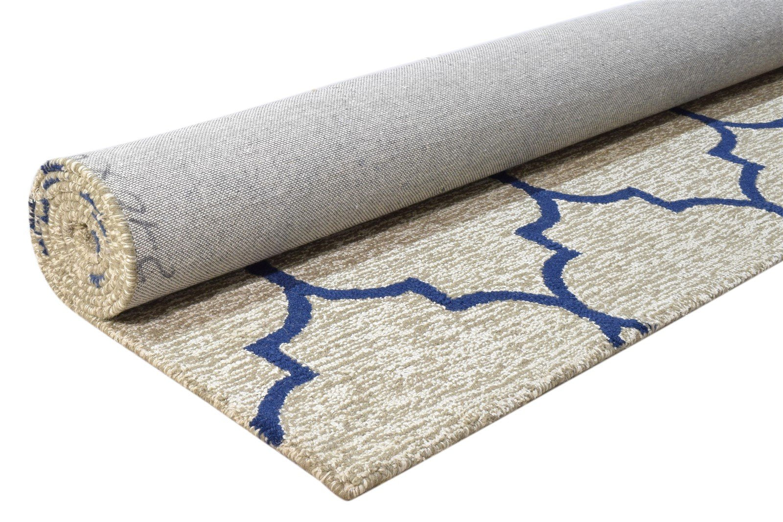 Hand Tufted Grey Wool Rug 5' X 8' Modern Moroccan Trellis Room Size Carpet 7860685897877