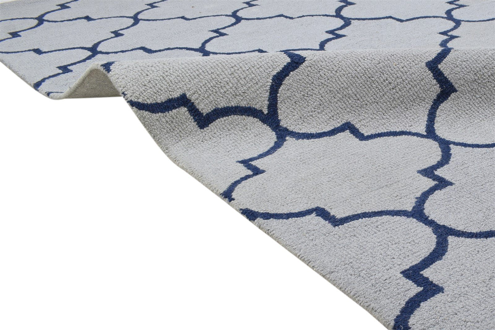 Hand Tufted Grey Wool Rug 5' X 8' Modern Moroccan Trellis Room Size Carpet 7864248828053
