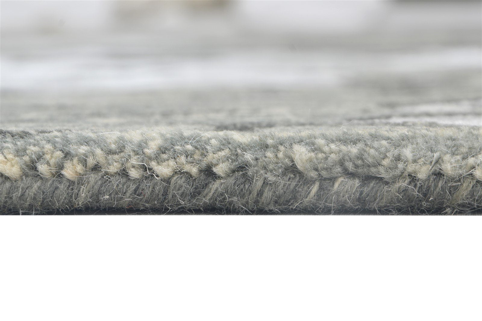 Hand Tufted Grey Wool Rug 5' X 8' Modern Scandinavian Abstract Room Size Carpet 7864108548245
