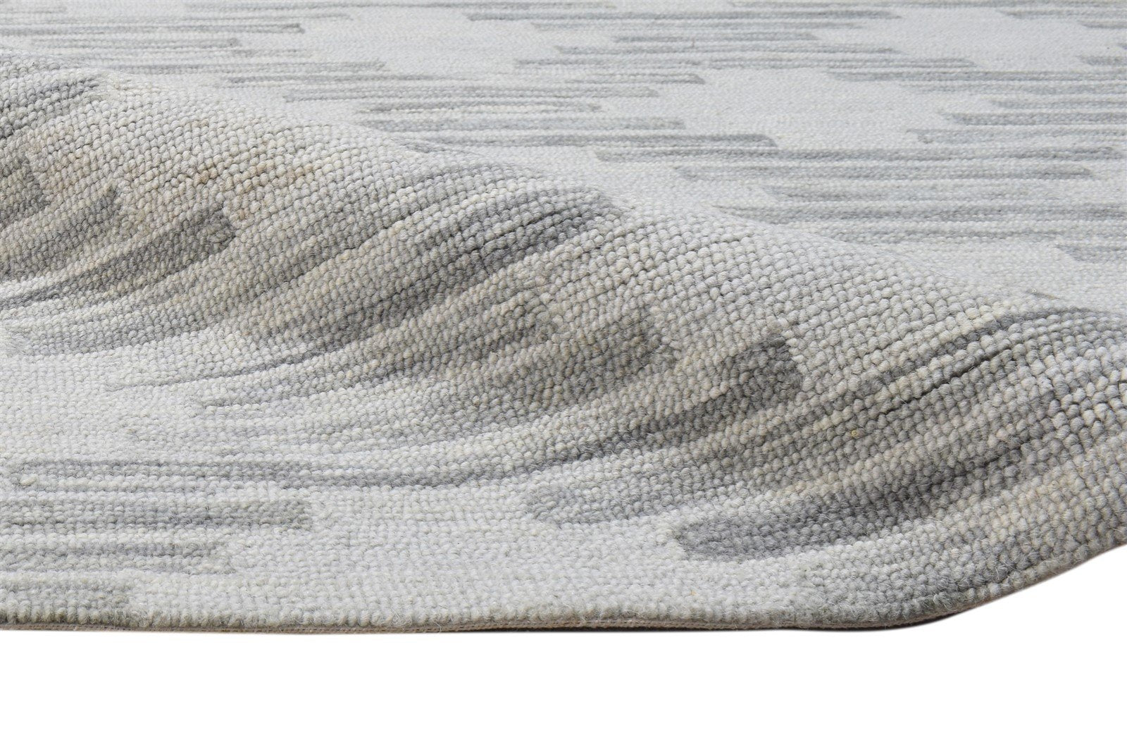 Hand Tufted Grey Wool Rug 5' X 8' Modern Scandinavian Diamond Room Size Carpet 7864092754069