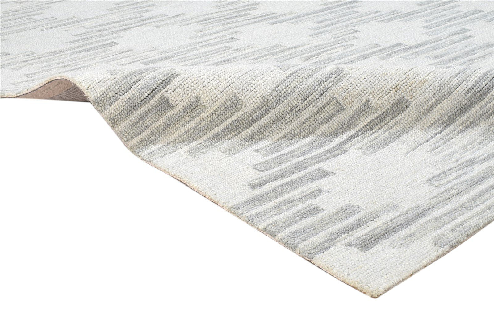 Hand Tufted Grey Wool Rug 5' X 8' Modern Scandinavian Diamond Room Size Carpet 7864092754069