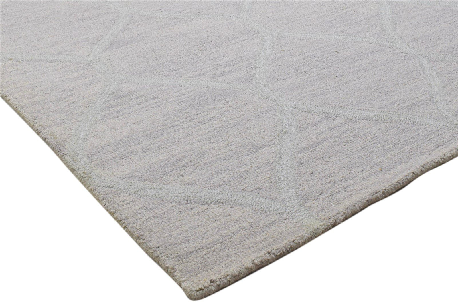 Hand Tufted Grey Wool Rug 5' X 8' Modern Scandinavian Solid Room Size Carpet 7860706312341