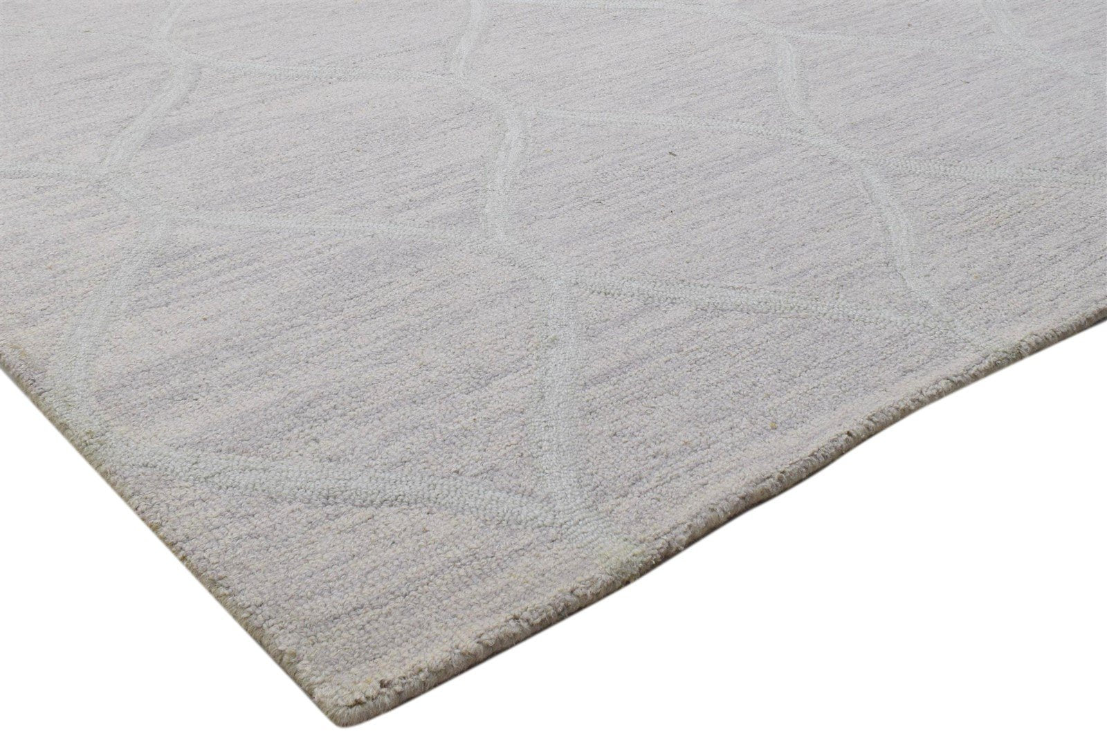 Hand Tufted Grey Wool Rug 5' X 8' Modern Scandinavian Solid Room Size Carpet 7860706312341