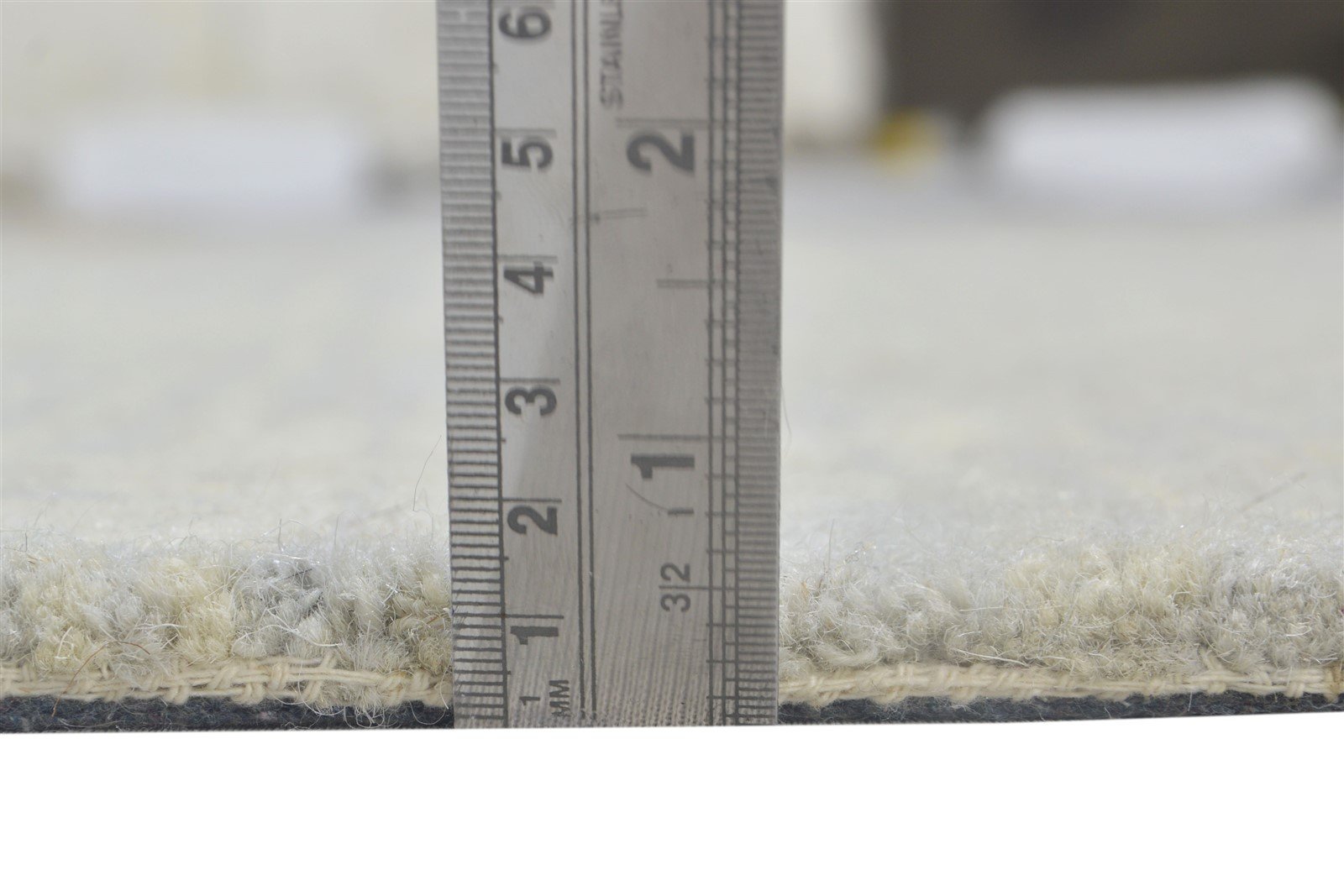 Hand Tufted Grey Wool Rug 5' X 8' Modern Scandinavian Triangles Room Size Carpet 7864093573269