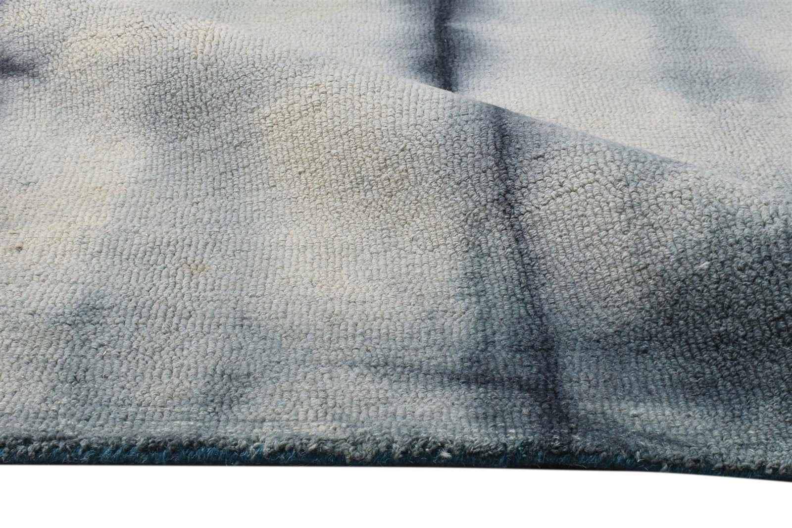 Hand Tufted Grey Wool Rug 5' X 8' Modern Shibori Tie Dye Room Size Carpet 7865173999765