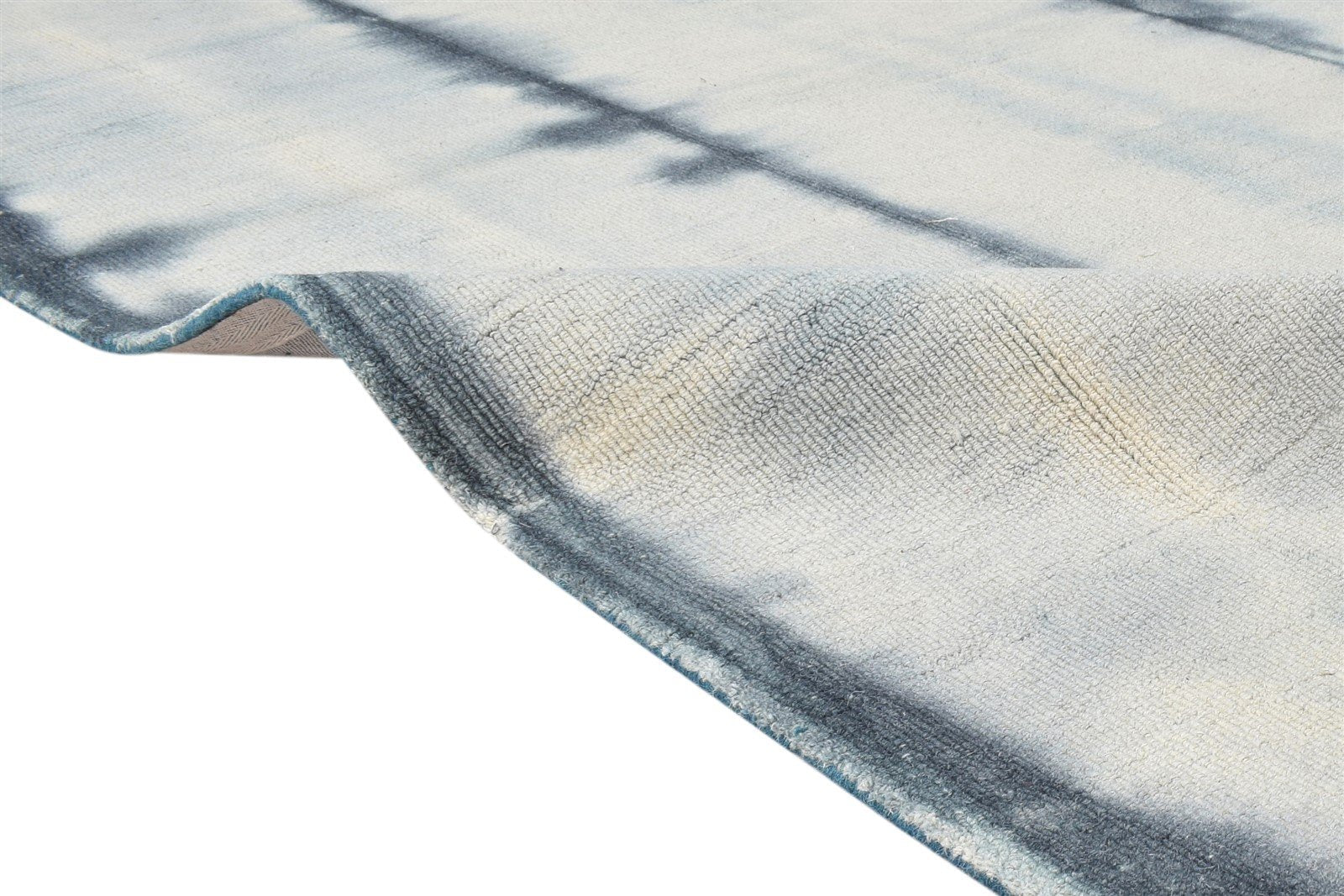 Hand Tufted Grey Wool Rug 5' X 8' Modern Shibori Tie Dye Room Size Carpet 7865174360213