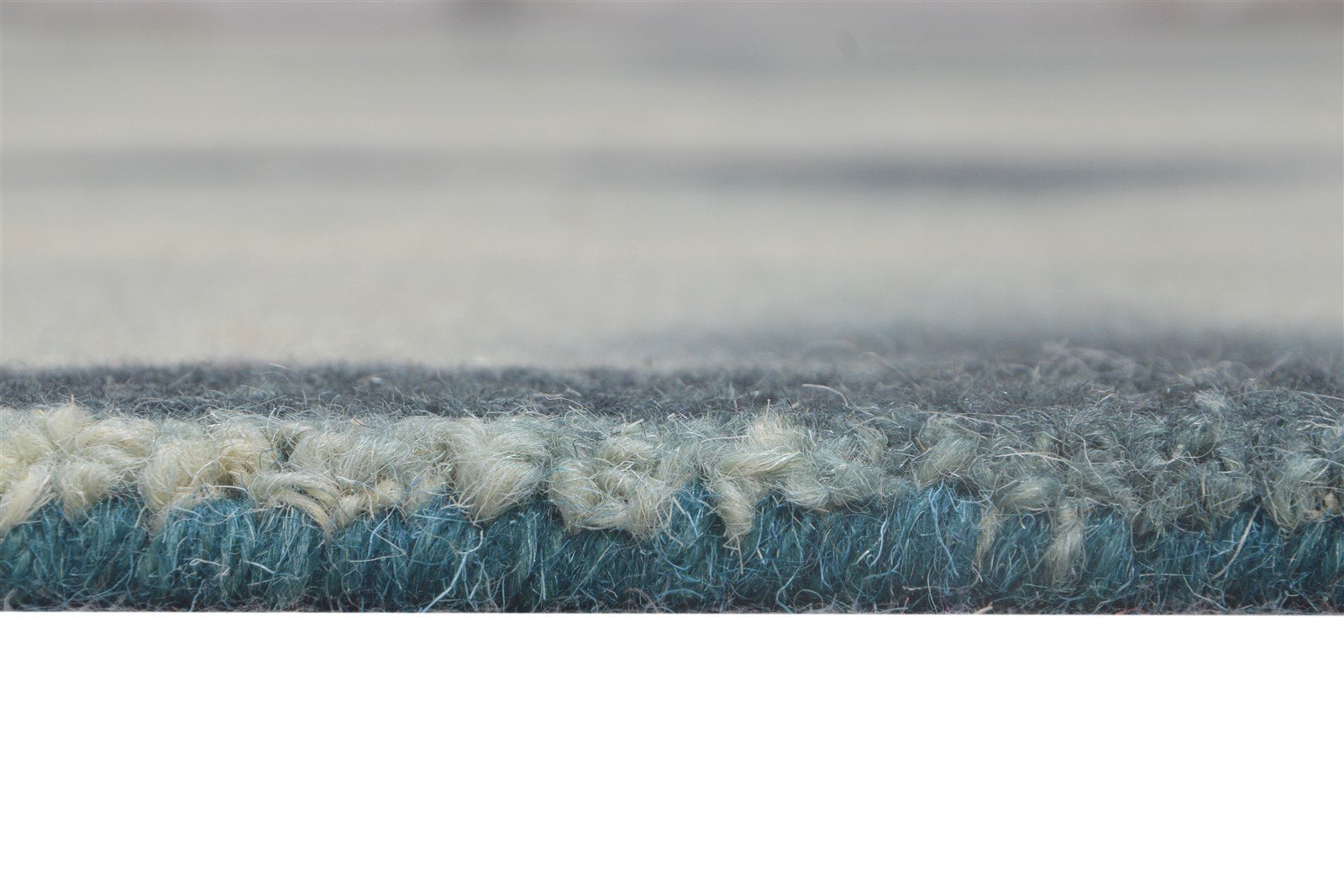 Hand Tufted Grey Wool Rug 5' X 8' Modern Shibori Tie Dye Room Size Carpet 7865174360213