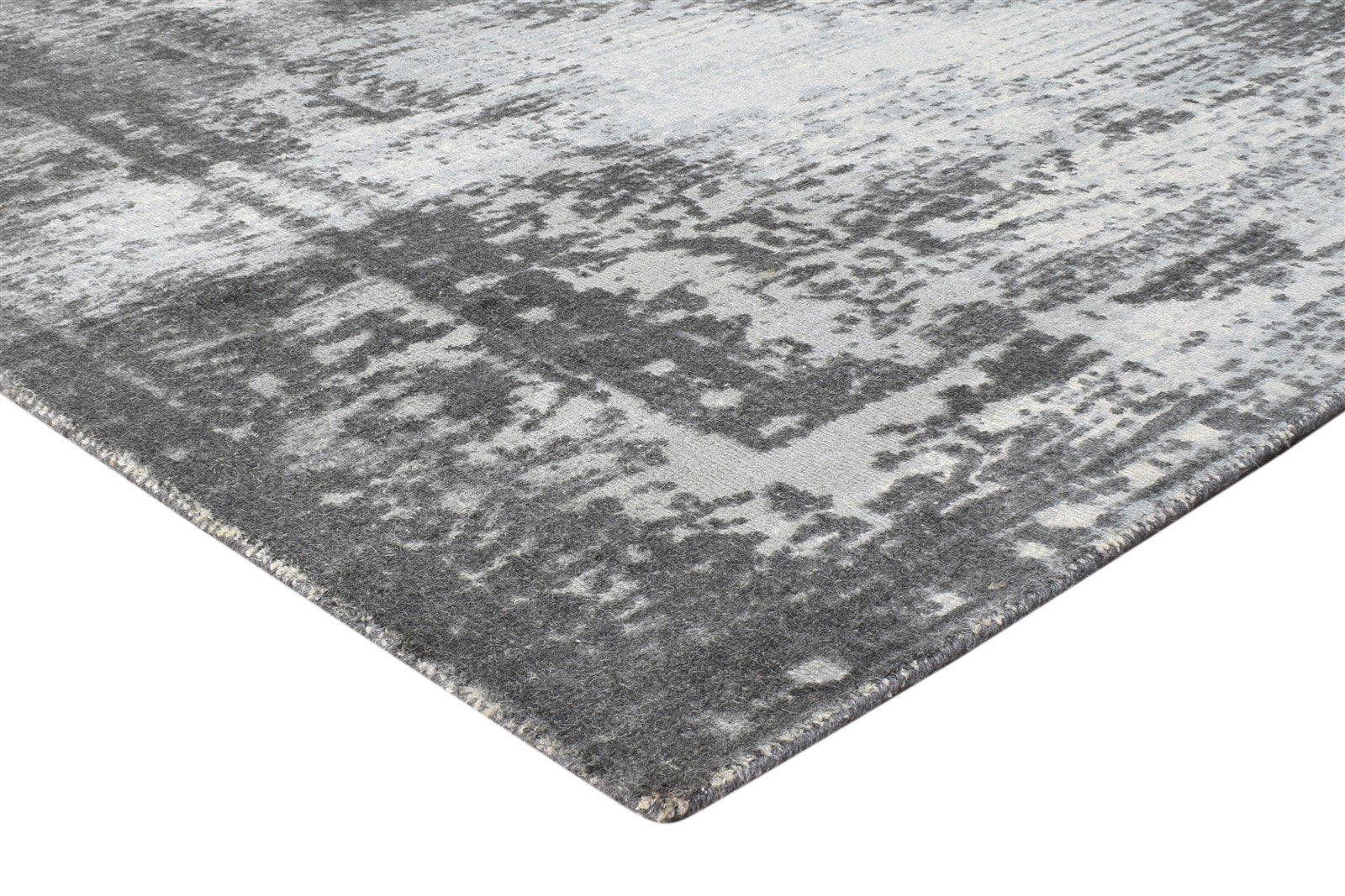 Hand Tufted Grey Wool Rug 8' X 10' Transitional Oriental Medallion Large Carpet 7864627495061