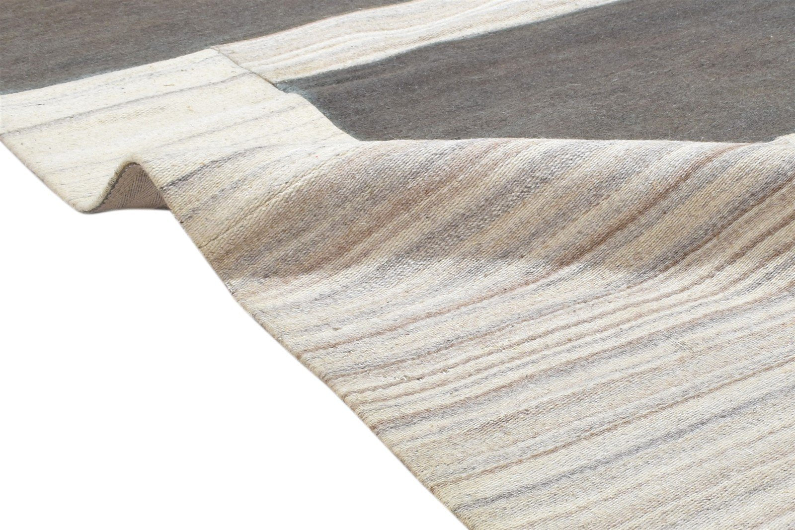 Hand Tufted Grey Wool Rug 8' X 11' Modern Scandinavian Geometric Large Carpet 7864109793429
