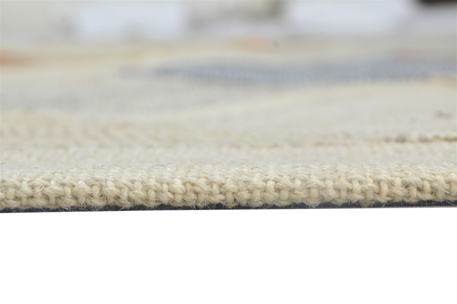 Hand Tufted Ivory Wool Rug 7' X 10' Modern Scandinavian Geometric Large Carpet 7864110874773