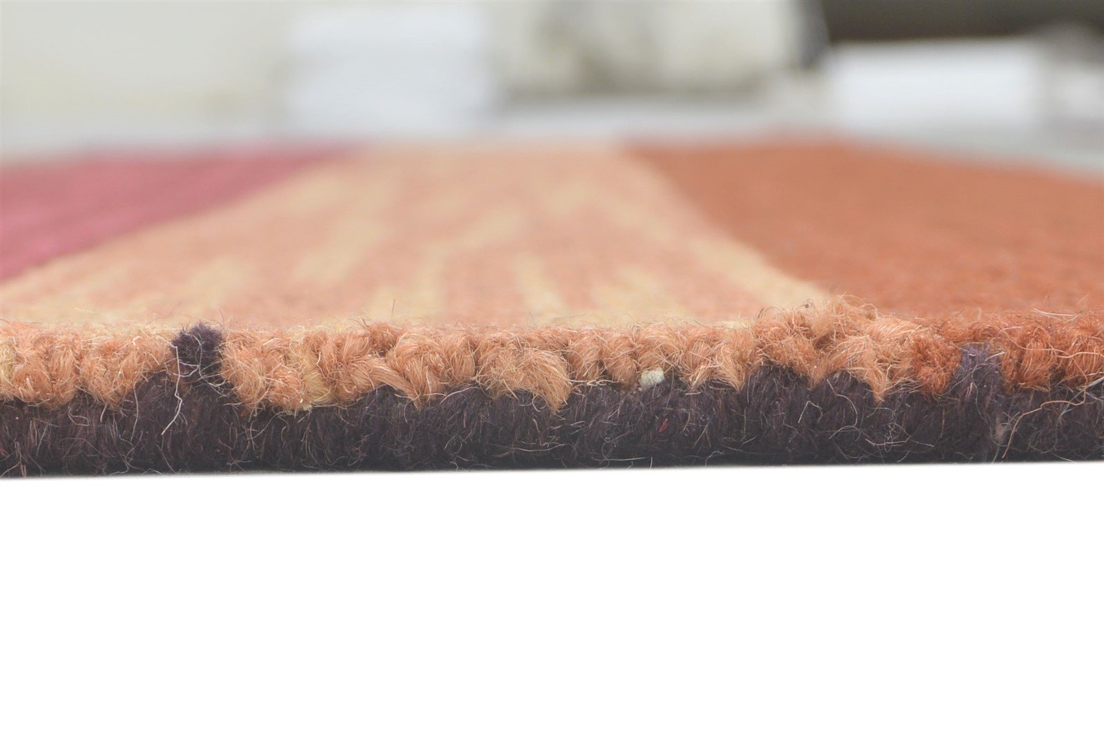 Hand Tufted Multi Color Wool Rug 5X8 Modern Scandinavian Striped Room Size 7860706705557