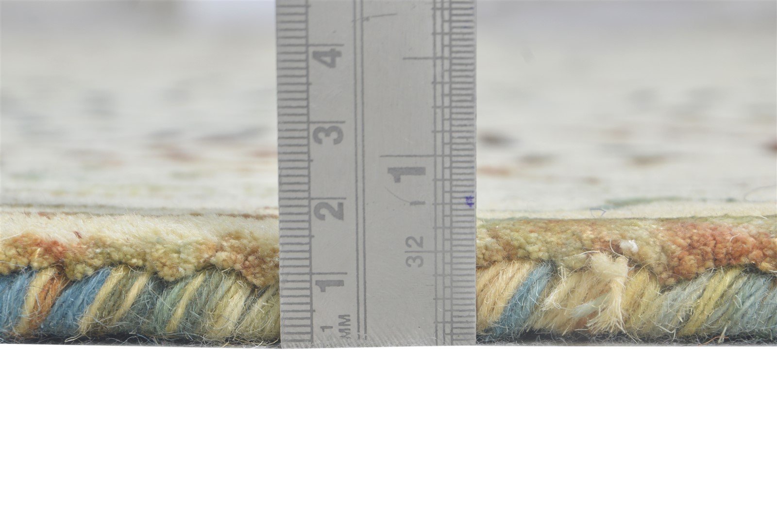 Hand Tufted Off-White Wool Rug 5' X 7' Modern European Damask Room Size Carpet 7865056002197