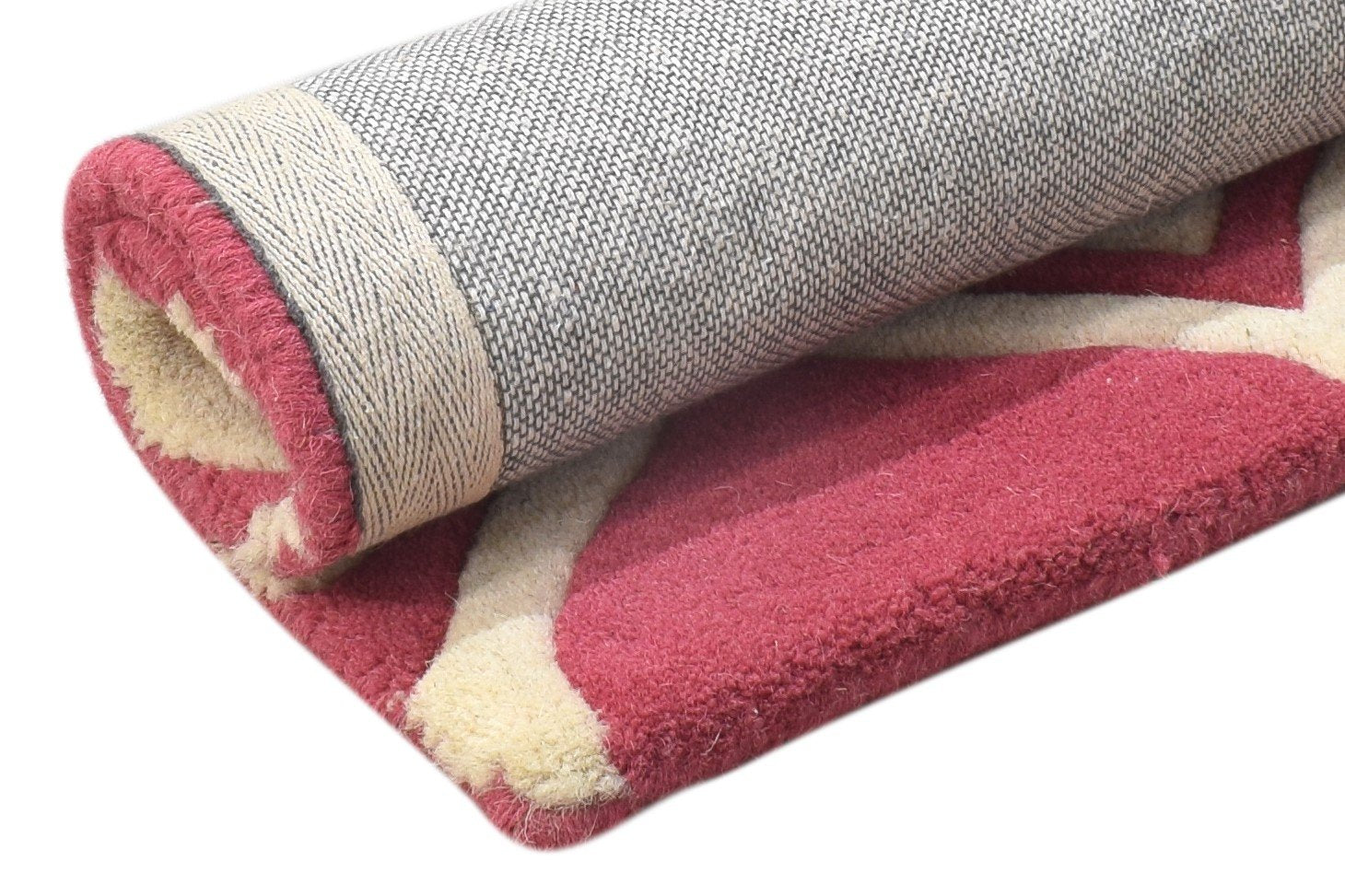 Hand Tufted Pink Wool Rug 2' X 2' Modern Moroccan Trellis Small Carpet 7864127586453