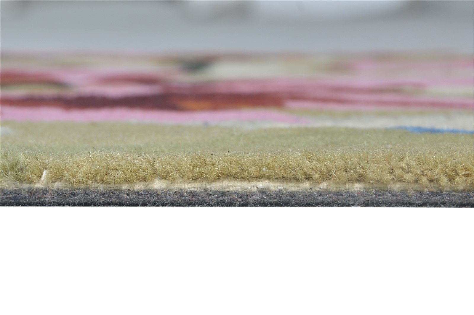 Hand Tufted Pink Wool Rug 2' X 3' Transitional European Floral Small Carpet 7865179930773