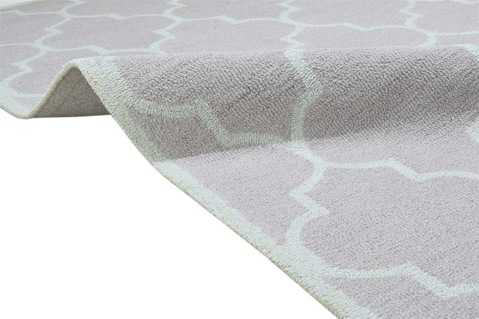 Hand Tufted Pink Wool Rug 5' X 8' Modern Moroccan Trellis Room Size Carpet 7864263049365