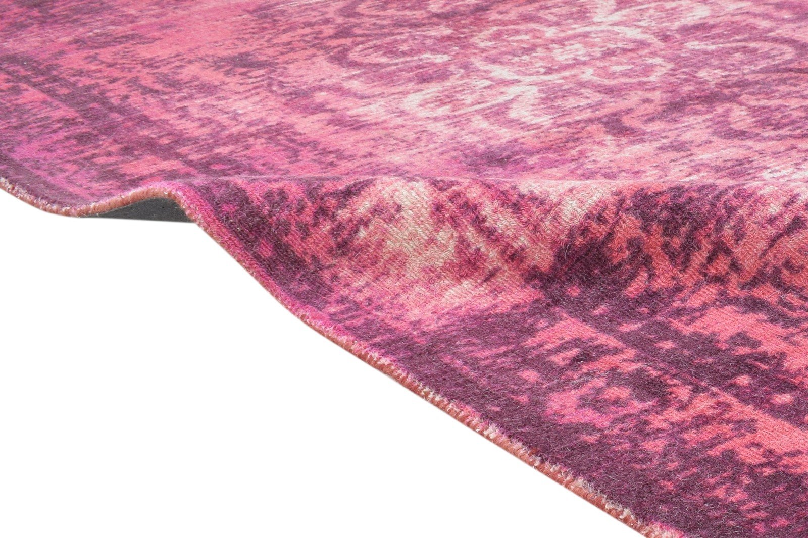 Hand Tufted Pink Wool Rug 5X8 Transitional Oriental Medallion Room Size Carpet 7864628445333