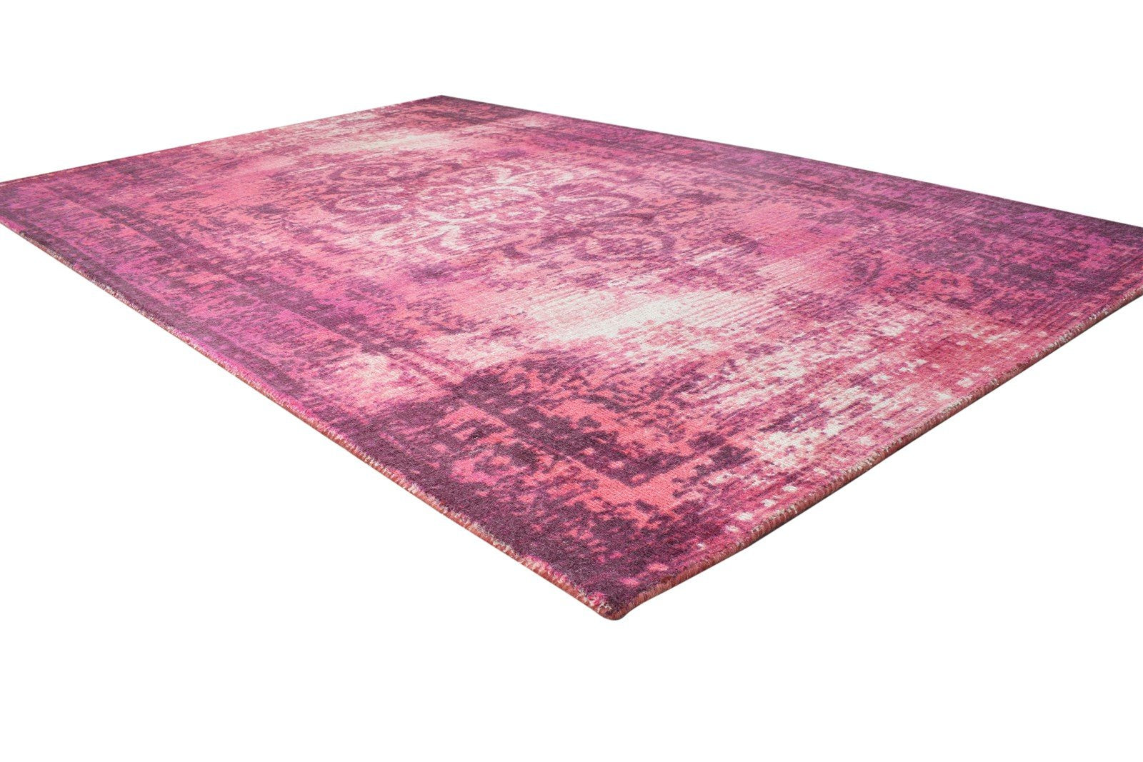 Hand Tufted Pink Wool Rug 5X8 Transitional Oriental Medallion Room Size Carpet 7864628445333
