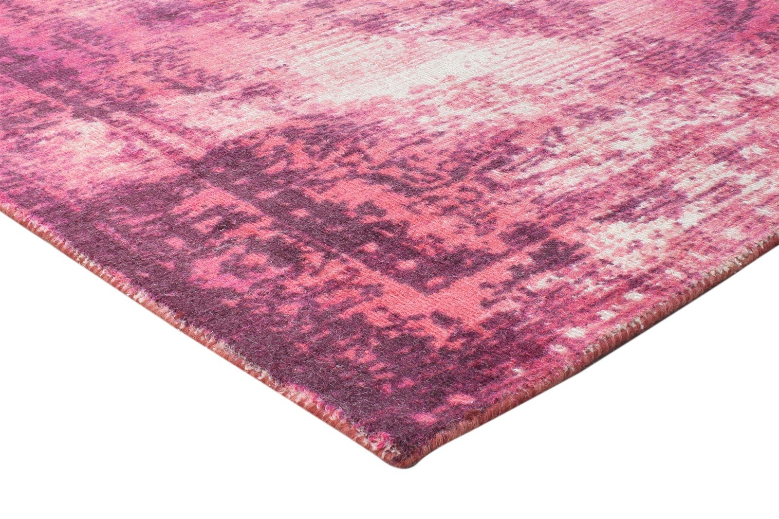 Hand Tufted Pink Wool Rug 5X8 Transitional Oriental Medallion Room Size Carpet 7864628445333