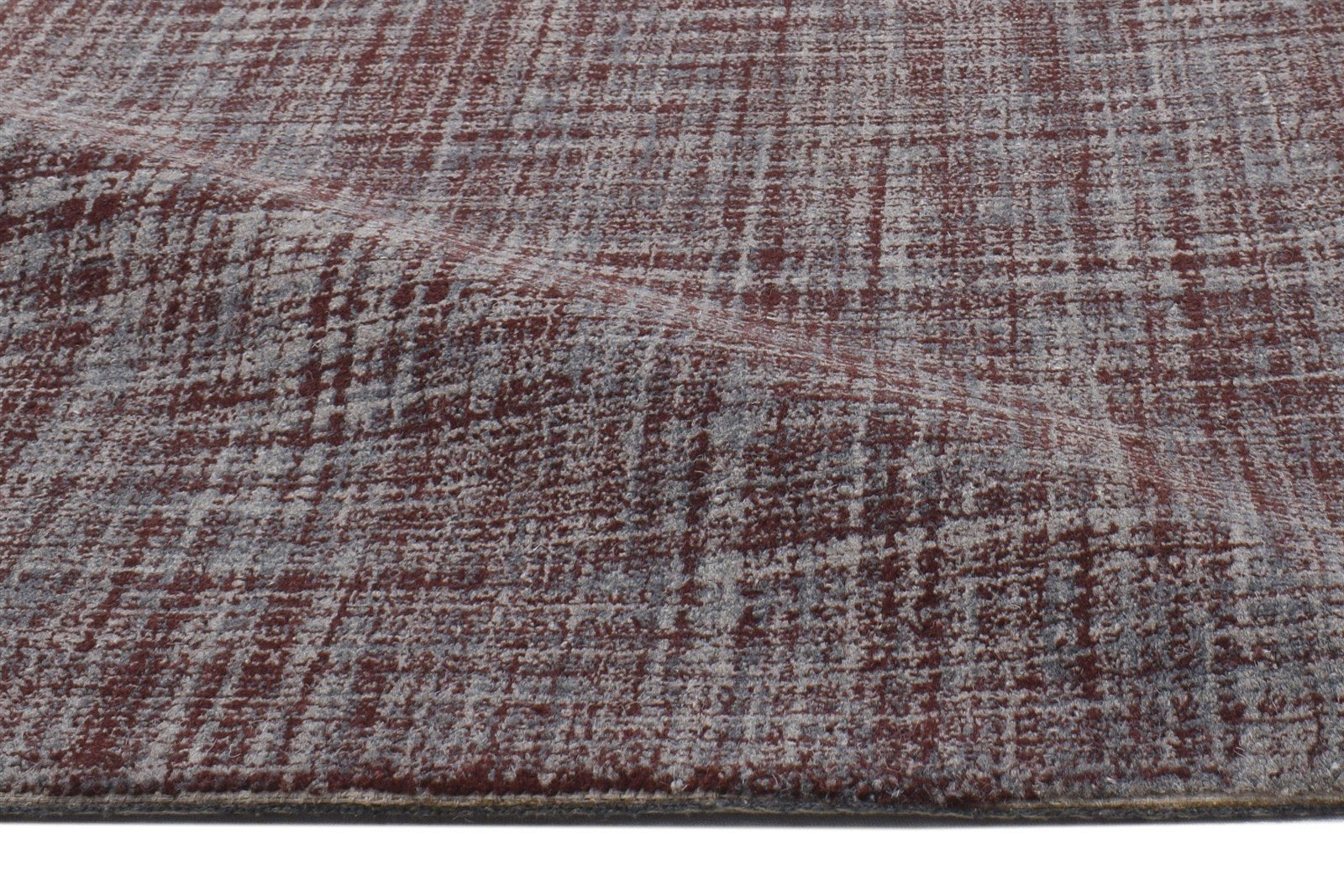 Hand Tufted Red Wool Rug 2' X 3' Modern Scandinavian Geometric Small Carpet 7864141906069