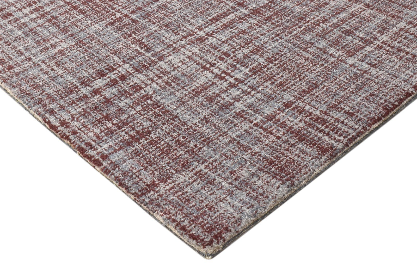 Hand Tufted Red Wool Rug 2' X 3' Modern Scandinavian Geometric Small Carpet 7864141906069
