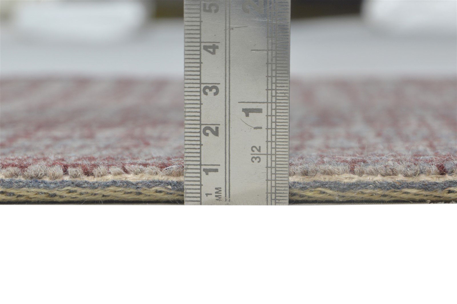 Hand Tufted Red Wool Rug 2' X 3' Modern Scandinavian Geometric Small Carpet 7864141906069