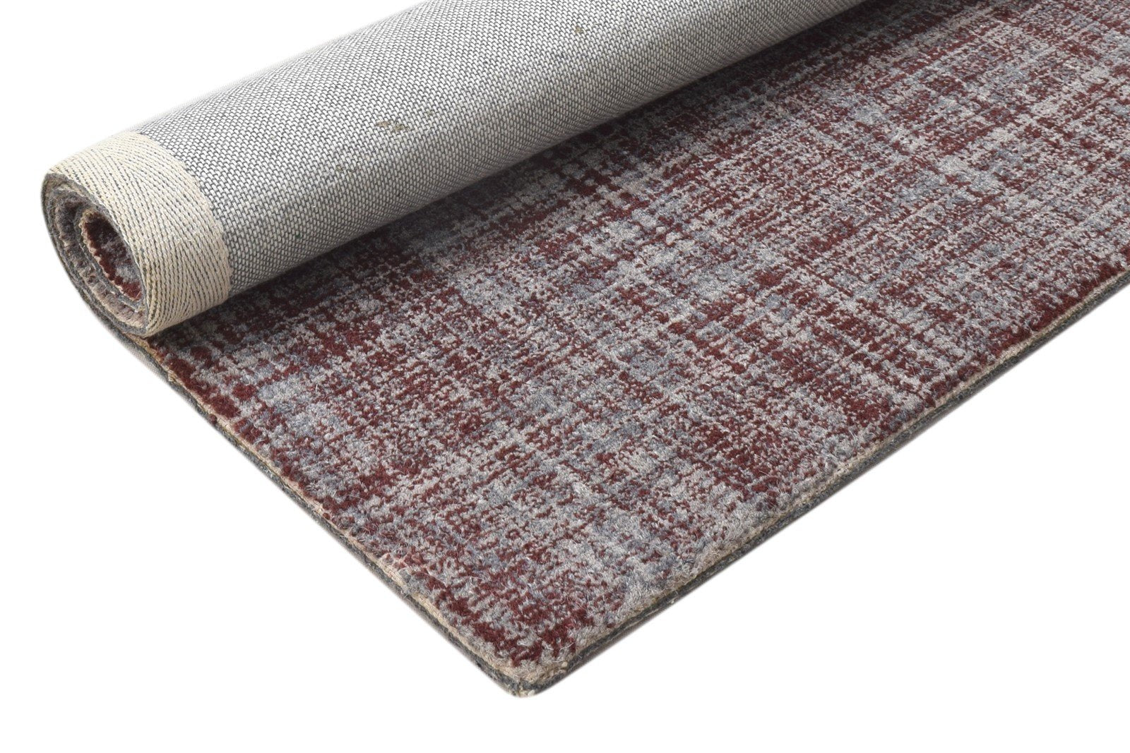 Hand Tufted Red Wool Rug 2' X 3' Modern Scandinavian Geometric Small Carpet 7864141906069