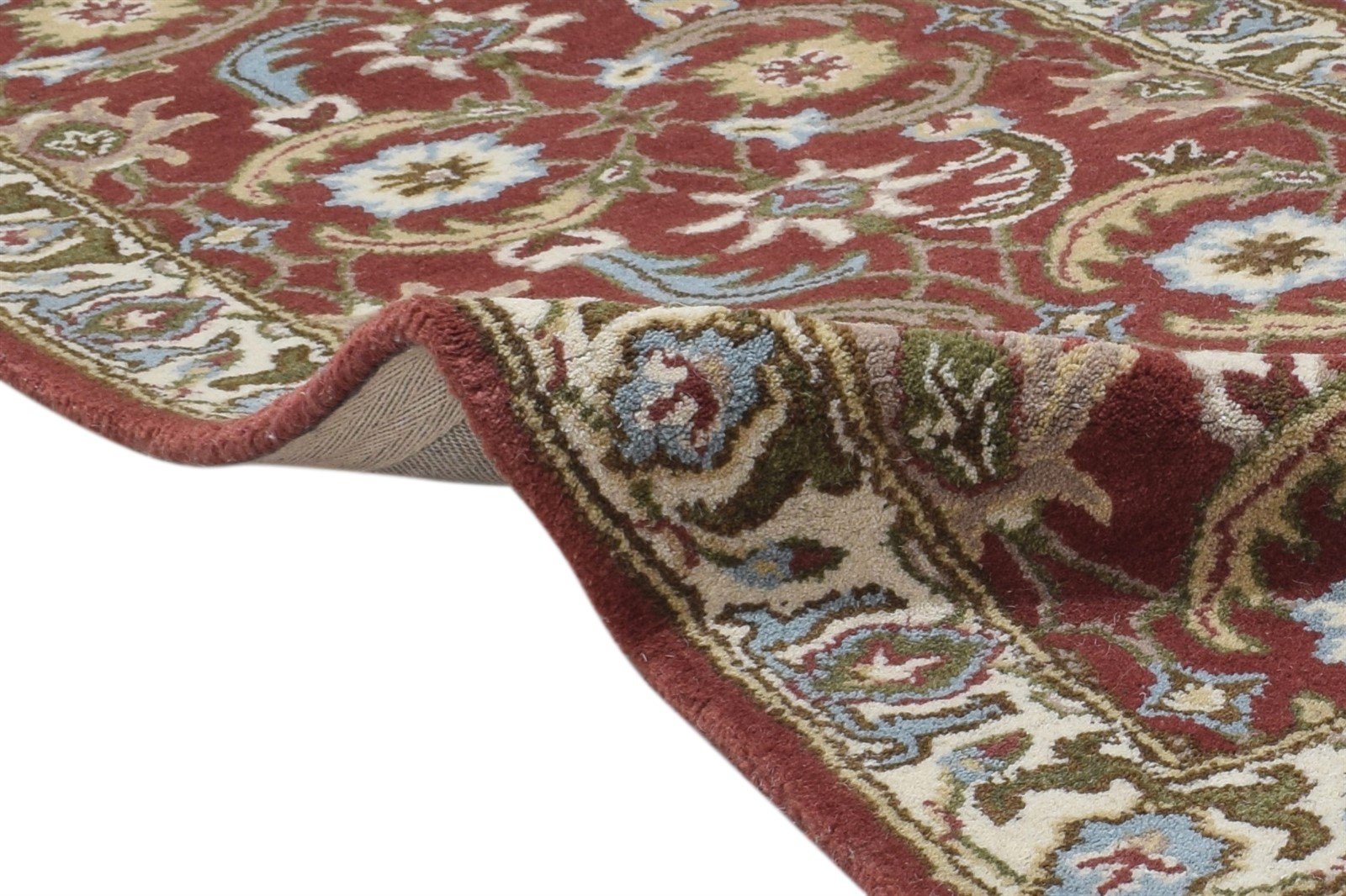 Hand Tufted Red Wool Rug 2' X 5' Persien Kashan Oriental Small Carpet 7864853659797